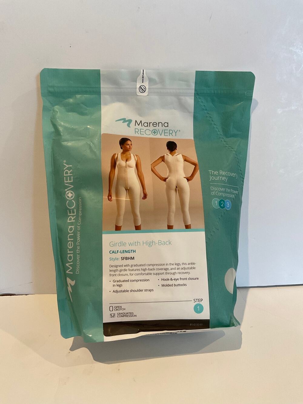 Marena Recovery Girdle with High Back Calf Length SFBHM LARGE Beige